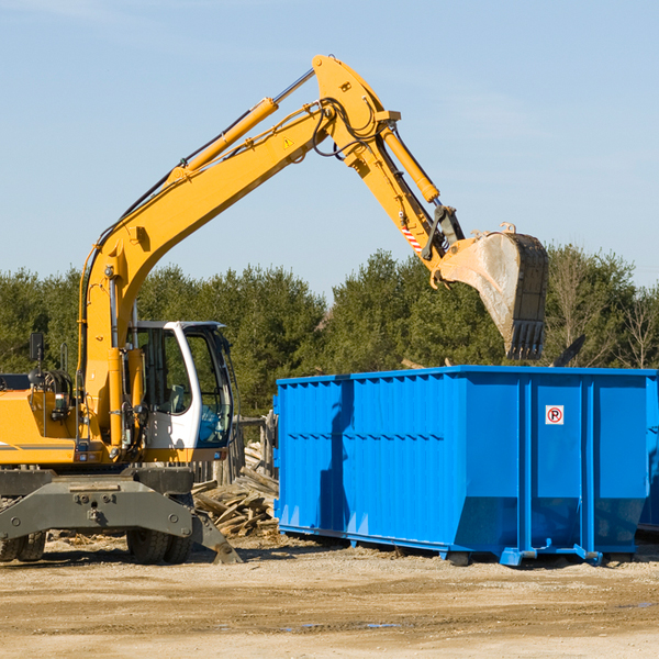 are there any restrictions on where a residential dumpster can be placed in Brownstown WA